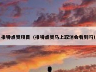 推特点赞项目（推特点赞马上取消会看到吗）