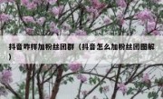 抖音咋样加粉丝团群（抖音怎么加粉丝团图解）