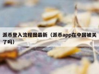 派币登入流程图最新（派币app在中国被关了吗）