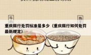 重庆限行处罚标准是多少（重庆限行如何处罚最新规定）