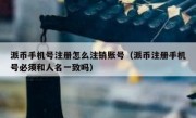 派币手机号注册怎么注销账号（派币注册手机号必须和人名一致吗）