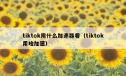 tiktok用什么加速器看（tiktok用啥加速）