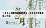 公众号从哪看粉丝数量多少（公众号在哪里看粉丝数量）