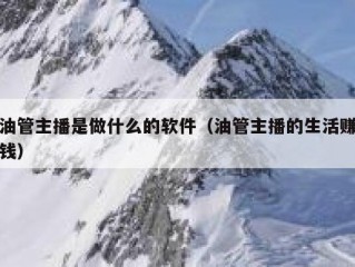 油管主播是做什么的软件（油管主播的生活赚钱）