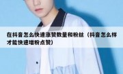 在抖音怎么快速涨赞数量和粉丝（抖音怎么样才能快速增粉点赞）