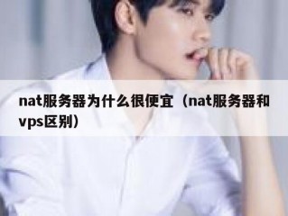 nat服务器为什么很便宜（nat服务器和vps区别）