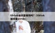 tiktok播放量赚钱吗?（tiktok播放量1572k）