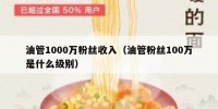 油管1000万粉丝收入（油管粉丝100万是什么级别）