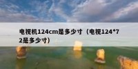 电视机124cm是多少寸（电视124*72是多少寸）