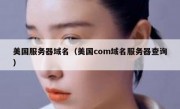 美国服务器域名（美国com域名服务器查询）