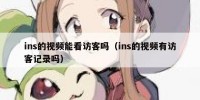 ins的视频能看访客吗（ins的视频有访客记录吗）