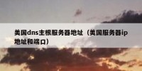 美国dns主根服务器地址（美国服务器ip地址和端口）