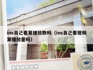 ins自己看算播放数吗（ins自己看视频算播放量吗）