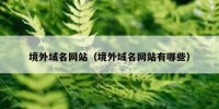 境外域名网站（境外域名网站有哪些）