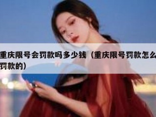 重庆限号会罚款吗多少钱（重庆限号罚款怎么罚款的）
