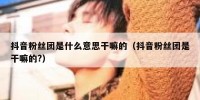 抖音粉丝团是什么意思干嘛的（抖音粉丝团是干嘛的?）