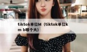 tiktok单位M（tiktok单位k m b哪个大）