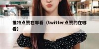 推特点赞在哪看（twitter点赞的在哪看）
