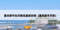 重庆限号处罚规定最新政策（重庆限号罚款）