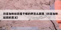 抖音加粉丝团是干嘛的啊怎么回事（抖音加粉丝团的意义）