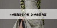 nat服务器的作用（nat云服务器）