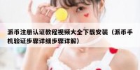 派币注册认证教程视频大全下载安装（派币手机验证步骤详细步骤详解）