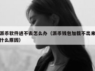 派币软件进不去怎么办（派币钱包加载不出来什么原因）
