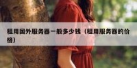 租用国外服务器一般多少钱（租用服务器的价格）