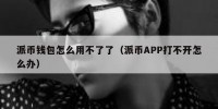 派币钱包怎么用不了了（派币APP打不开怎么办）