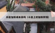抖音加粉成本高吗（斗音上的加粉转钱）