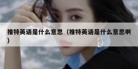 推特英语是什么意思（推特英语是什么意思啊）