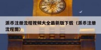 派币注册流程视频大全最新版下载（派币注册流程图）
