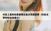 抖音上是粉丝最重要还是点赞最重要（抖音点赞和粉丝选哪个）