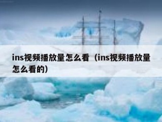ins视频播放量怎么看（ins视频播放量怎么看的）