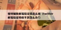 推特辅助邮箱验证码怎么收（twitter邮箱验证码收不到怎么办?）