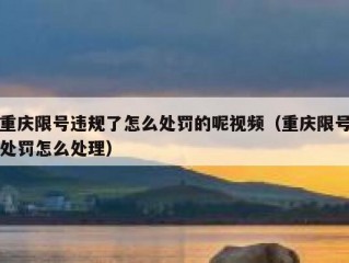 重庆限号违规了怎么处罚的呢视频（重庆限号处罚怎么处理）