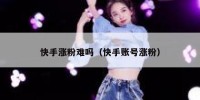 快手涨粉难吗（快手账号涨粉）