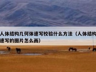 人体结构几何体速写校验什么方法（人体结构速写的图片怎么画）