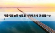 网络词语油管啥意思（网络用语 油管是什么）