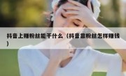 抖音上赚粉丝能干什么（抖音靠粉丝怎样赚钱）