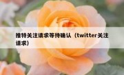 推特关注请求等待确认（twitter关注请求）