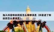 加入抖音粉丝团后怎么看群消息（抖音进了粉丝团怎么看消息）