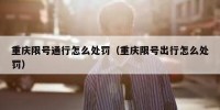 重庆限号通行怎么处罚（重庆限号出行怎么处罚）