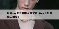 新版ins怎么看别人赞了谁（ins怎么看别人的赞）