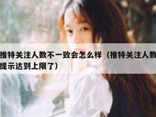 推特关注人数不一致会怎么样（推特关注人数提示达到上限了）