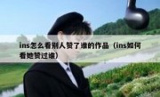 ins怎么看别人赞了谁的作品（ins如何看她赞过谁）