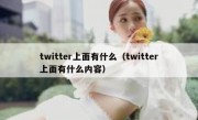 twitter上面有什么（twitter上面有什么内容）