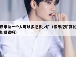 派币拉一个人可以多挖多少矿（派币挖矿真的能赚钱吗）