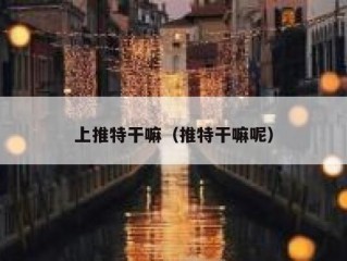 上推特干嘛（推特干嘛呢）