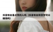 抖音粉丝是点赞的人吗（抖音粉丝和获赞可以赚钱吗）
